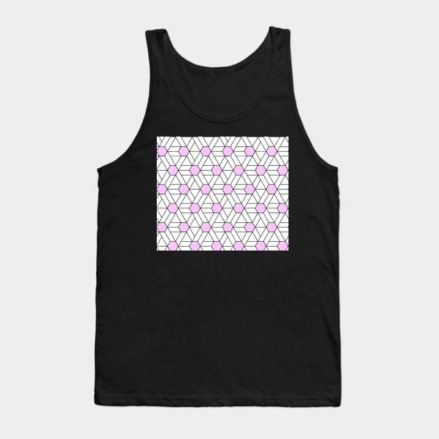 Pink Diamond Fashion Print Pattern Tank Top by Auto-Prints